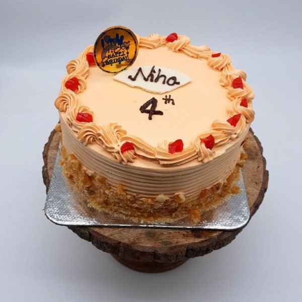 50th Anniversary Fondant 2 Tier Cake Butterscotch 5kg - Luv Flower & Cake