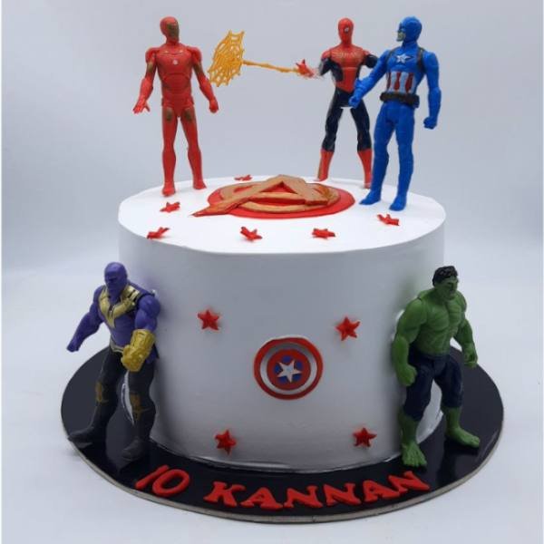 Awesome Avengers Photo Cake - Luv Flower & Cake