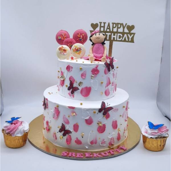 Rainbow Girls Birthday Cake Weight 2kg 1 Layer With Egg Shap ...