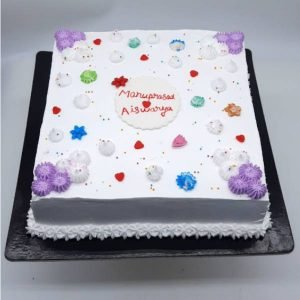 White Forest Design Cake