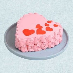 Heart Strawberry Cake