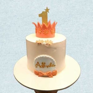 First Birthday Crown Tall Cake