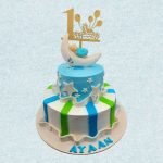 First Birthday Baby Cake
