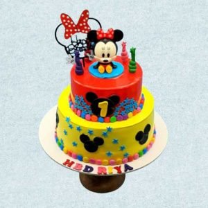 Mickey Mouse Two Tier Theme Cake