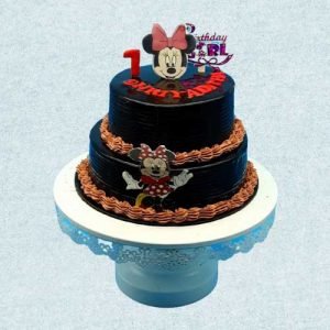 Two Tier Mickey Mouse Theme Cake