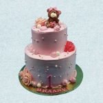 Strawberry Teddy Tier Cake