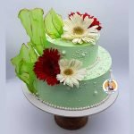 Pista Two Tier Wedding Cake