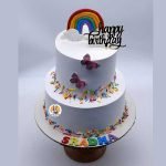 Rainbow Theme Tier Cake