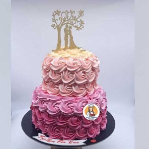Rosetta Two Tier Anniversary Cake