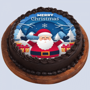 Christmas Photo Print Cake