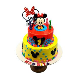 First Birthday Mickey Mouse Cake