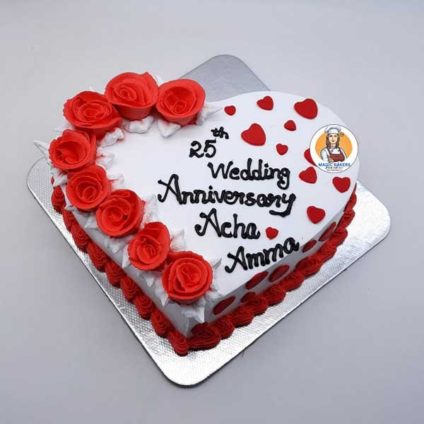 Heartshape Anniversary Cake