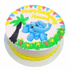 White Forest Cake(Elephant Theme)