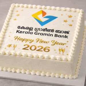 Corporate New Year 2026 Cake with logo