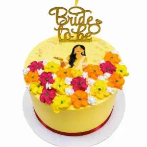 Haldi Theme Cake Simple Design