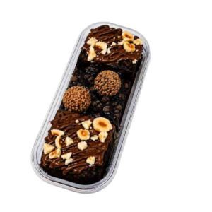 Rich Chocolate Brownie Piece Cake