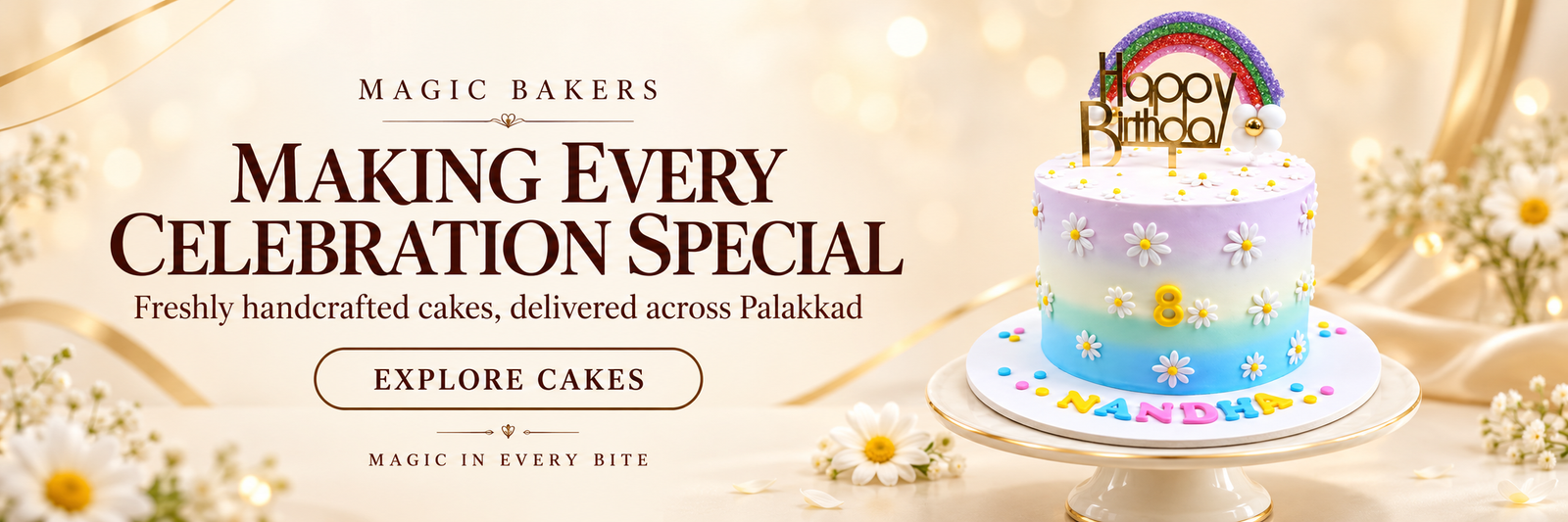 Magic Bakers rainbow birthday cake — Making Every Celebration Special