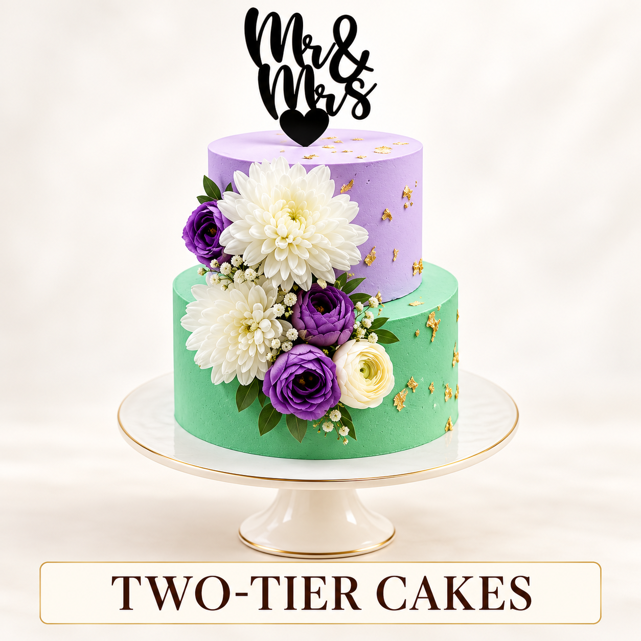 Elegant two-tier cake from Magic Bakers, Palakkad