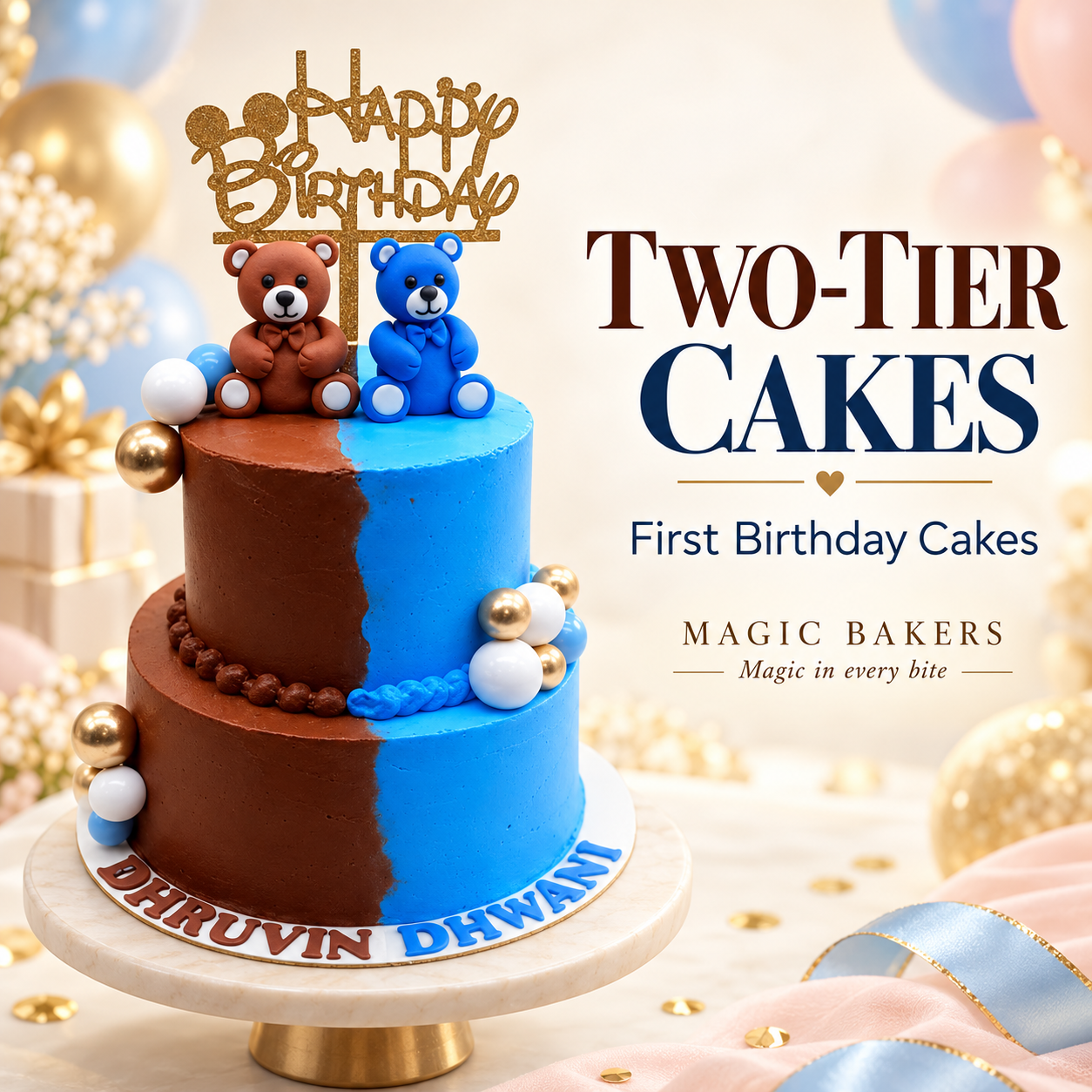 First Birthday Cakes fro Twins